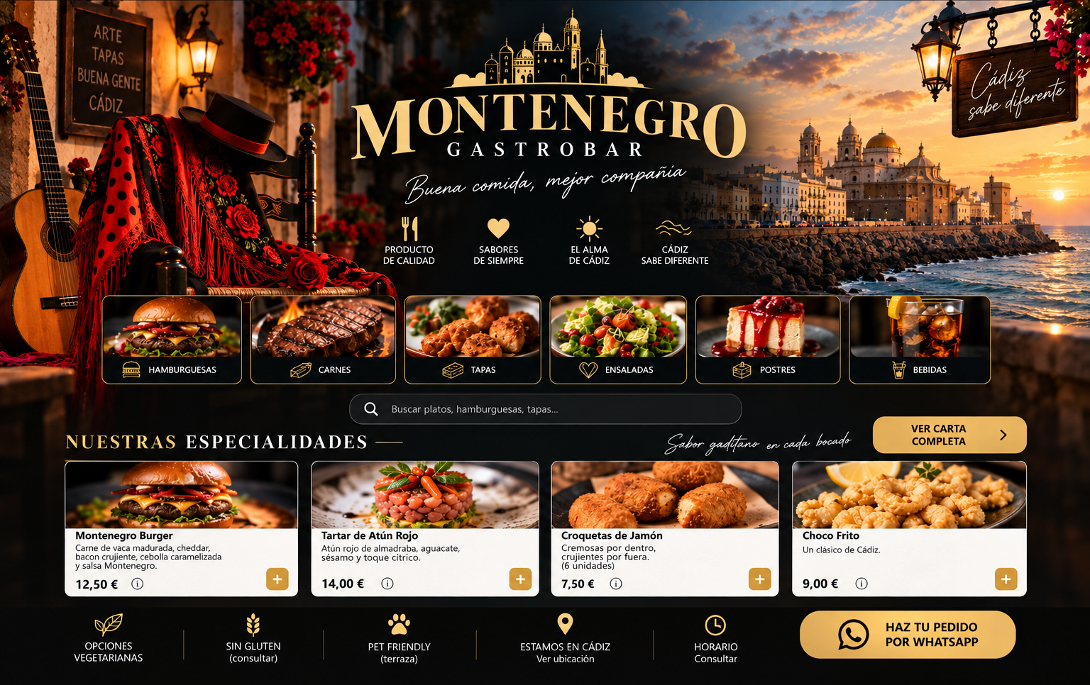 Montenegro Gastrobar, Cádiz y flamenco